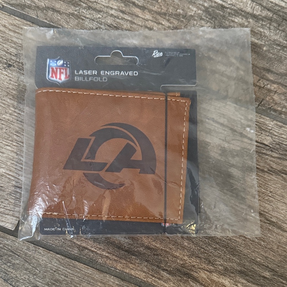 Rams NFL Brown Laser Engraved Wallet